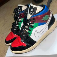 Jordan 1 air mid se multicolore