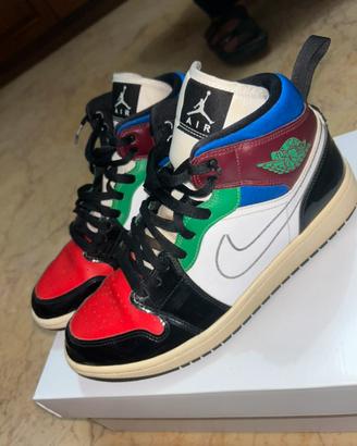 Jordan 1 air mid se multicolore