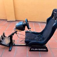 Postazione Playseat + T300RS + TH8A + 3 pedaliere