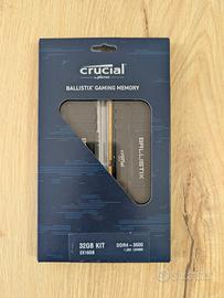 RAM 32GB DDR4 3600 Mhz CL16 Crucial Ballistix