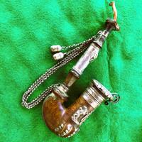 Cinque Antiche Pipe inserti in Argento