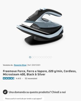 ferro da stiro Rowenta senza fili  mod DE6720D1