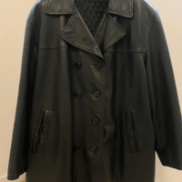 Giacca Unisex Vintage in Vera Pelle Doppiopetto