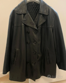 Giacca Unisex Vintage in Vera Pelle Doppiopetto