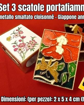 Set 3 scatole portafiammiferi da collezione