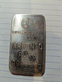 lingotto argento puro 999 g 50