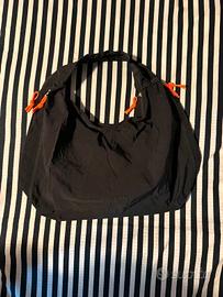 Borsa grande con zip laterali arancioni