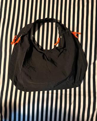 Borsa grande con zip laterali arancioni