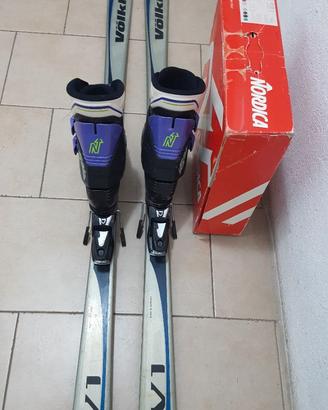 Completo sci carving discesa e scarponi Nordica