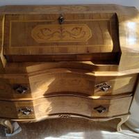 Ribaltina vintage stile antico intarsiata legno