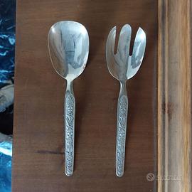 Set 2 Posate Servizio Insalata Inox Floreale