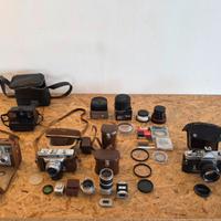 Lotto 4 Fotocamere Vintage + Obiettivi e Accessori