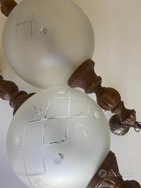 Set due lampadari vintage da soffitto
