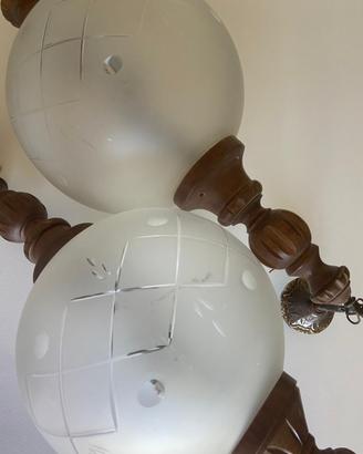Set due lampadari vintage da soffitto