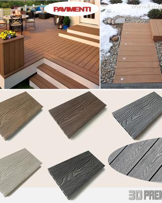 Listone WPC pavimenti doga effetto legno marrone