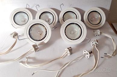 6 Faretti da incasso ALOGENI diametro 62\81 12V 35