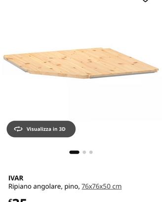 Ikea ivar angolare 76x76x50