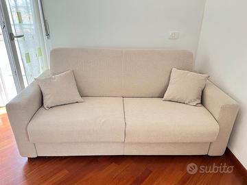 Divano letto 2 posti Mondo Convenienza beige mater