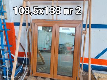 Finestra in pvc a 2 ante colore legno - pz 2