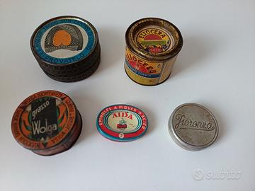 Lotto scatole di latta vintage 