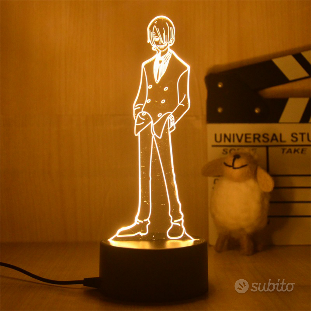 ONE PIECE LAMPADA LED 3D altezza 18Cm - Arredamento e Casalinghi In vendita  a Roma