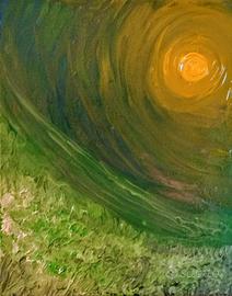 Dipinto materico "Primordial Light" - 40x50 cm