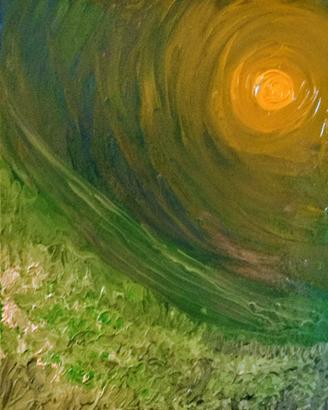 Dipinto materico "Primordial Light" - 40x50 cm