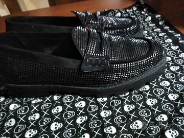 scarpe uomo Lolacruz borchie nera 