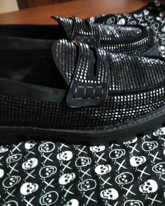 scarpe uomo Lolacruz borchie nera 