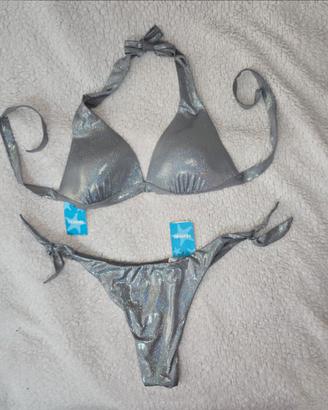 Bikini Tezenis 👙 glitter grigio nuovo 
