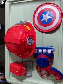 Scudo Capitan America + guanto e casco Paw Patrol