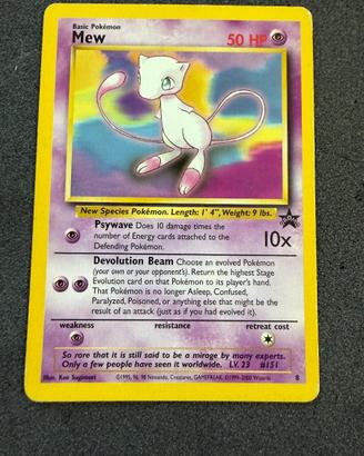 Carta Pokemon Mew Promo black star 8 inglese