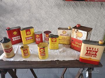 lattine olio motore vintage 