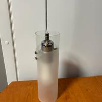 Lampadario in vetro trasparente