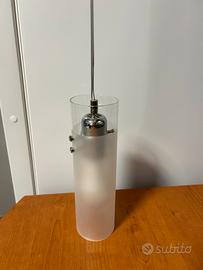 Lampadario in vetro trasparente