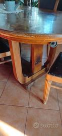 tavolo ovale anni '50 + 6 sedie 