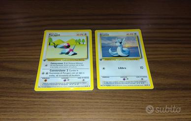 Lotto carte Pokemon set base 1 edizione ita