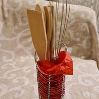 Set utensili cucina legno e silver plated 
