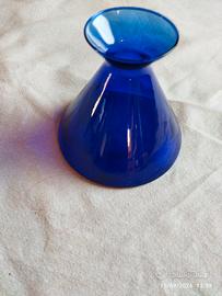 vasetto in vetro blu