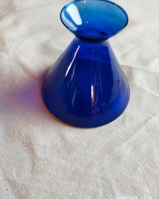 vasetto in vetro blu