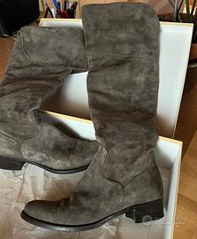 Stivali in camoscio grigio scuro n*39