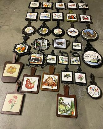 Sottopentola ghisa e ceramica dipinti