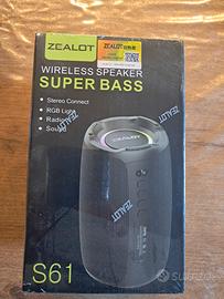 zealot s61 altoparlante Bluetooth portatile  nuovo