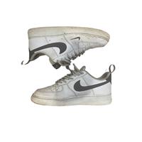 Nike Air Force 1 swoosh grigio metallizzato TG44