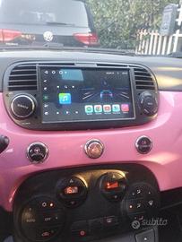 fiat 500 pink