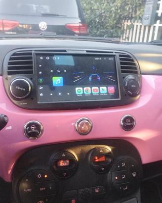 fiat 500 pink