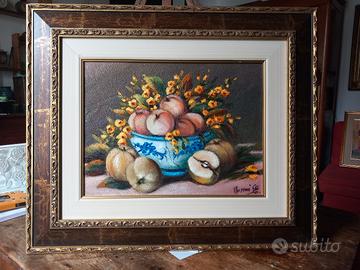 Dipinto ad olio. Natura morta. Ernesto Mazzoni.