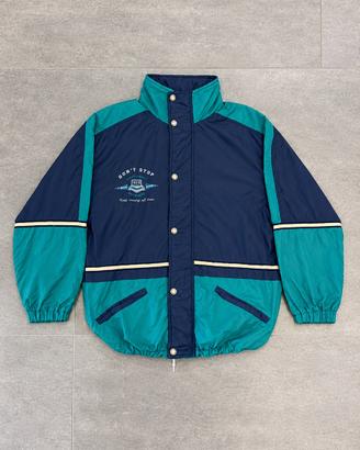 Brugi Vintage 90s Giacca a Vento Navy&Turchese tgM