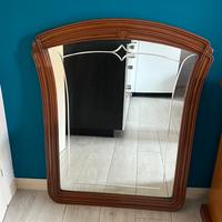 Specchio anni 70 in legno pieno