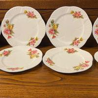 Servizio 8 piatti dolce Begonia Shelley England